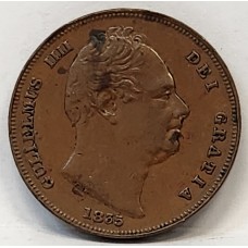 GREAT BRITAIN UK 1835/3 . FARTHING .  VARIETY . OVERDATE